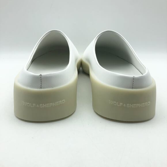 Wolf & Shepherd Mens 7.5 Womens 9 Cruise Mule Slip On Shoes White Vanilla NIB main image 10